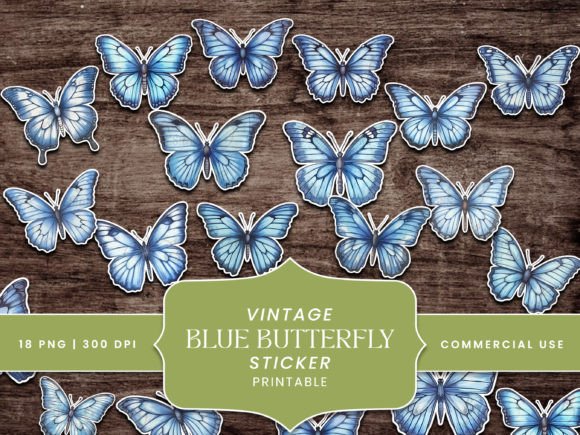 Blue Butterfly Sticker Vintage Paper: A Practical Guide for Digital Crafters