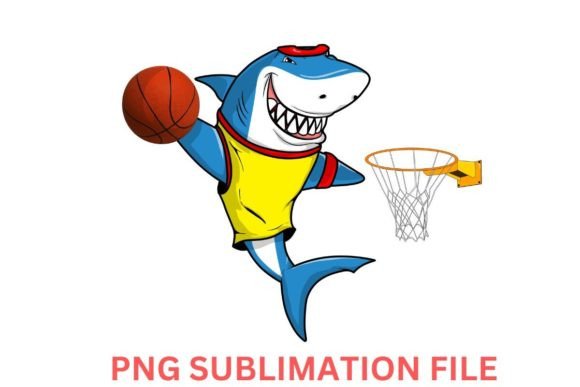 Cute Shark Dunking PNG Sublimation: A Playful Twist for Modern Crafting
