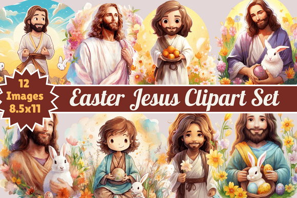 Easter Jesus Clipart Set: Elevating Faith-Based Design Projects
