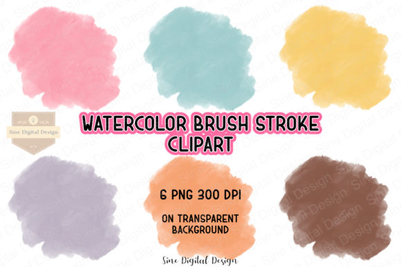 Elevate Designs with Watercolor Brush Stroke Clip Art