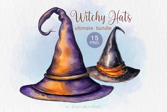 Elevating Digital Craftsmanship: The Strategic Value of the Witch Hat Watercolor PNG Clipart Bundle
