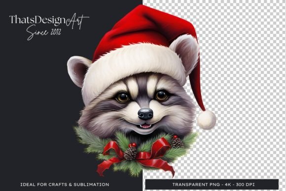 Evaluating Cute Raccoon Clipart for Christmas Crafts and Sublimation