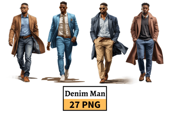 Evaluating the African American Man in Denim Jeans PNG for Creative Projects