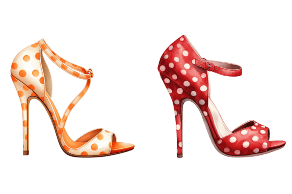 Evaluating Watercolor Polka Dot High Heels Clipart for Creative Projects