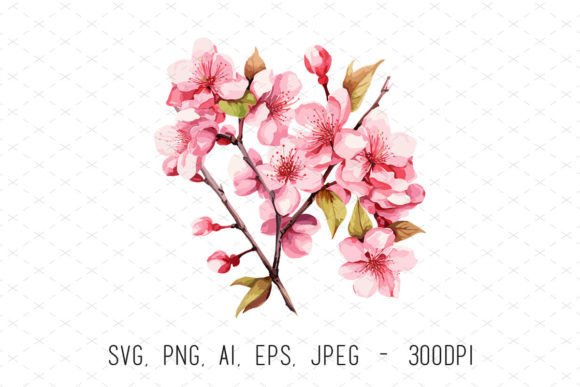 Mastering Digital Design with High-Resolution Cherry Blossom Sublimation Clipart