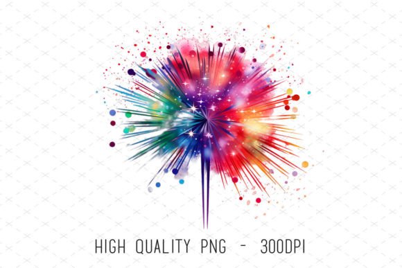 Party Fireworks Sublimation Clipart Guide