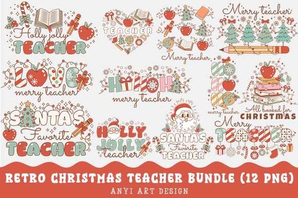 Retro Christmas Teacher Bundle Guide
