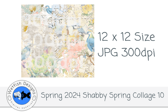 Shabby Spring Printable Collage Paper 10