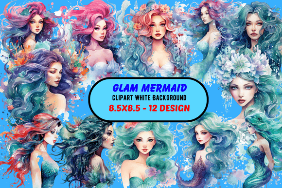 Strategic Visual Branding with the Glam Mermaid Water Watercolor Collection