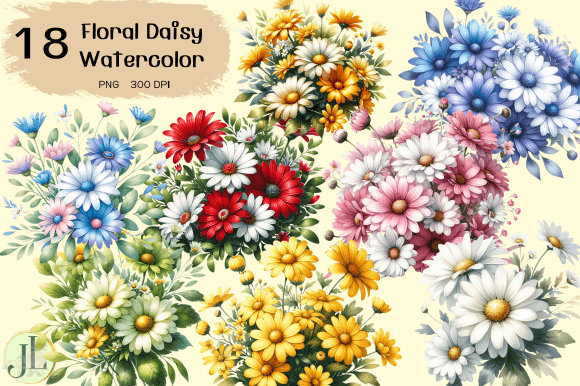 Unlocking Creative Potential with Floral Daisy Watercolor Sublimation Designs
